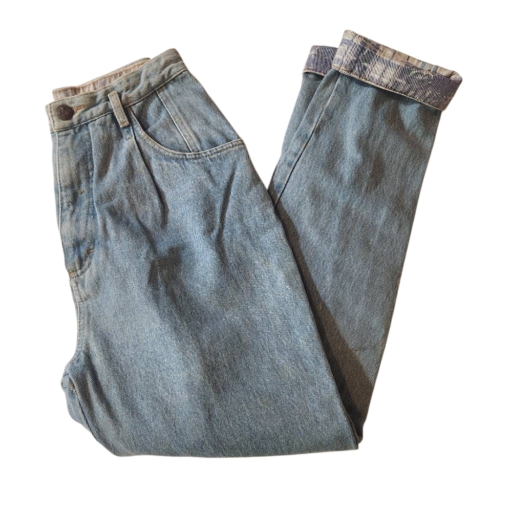 Vintage 80s Mer‎ Wee Classic Blue Denim Jeans Size 14 Girls